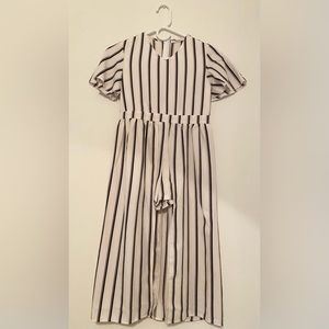 Black and white casual dress